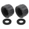 2pcs PVC Female Thread End Cap Connector 20mm/25mm/32mm Hose Connector With Rubber Seals Water Pipe Connector Fittings