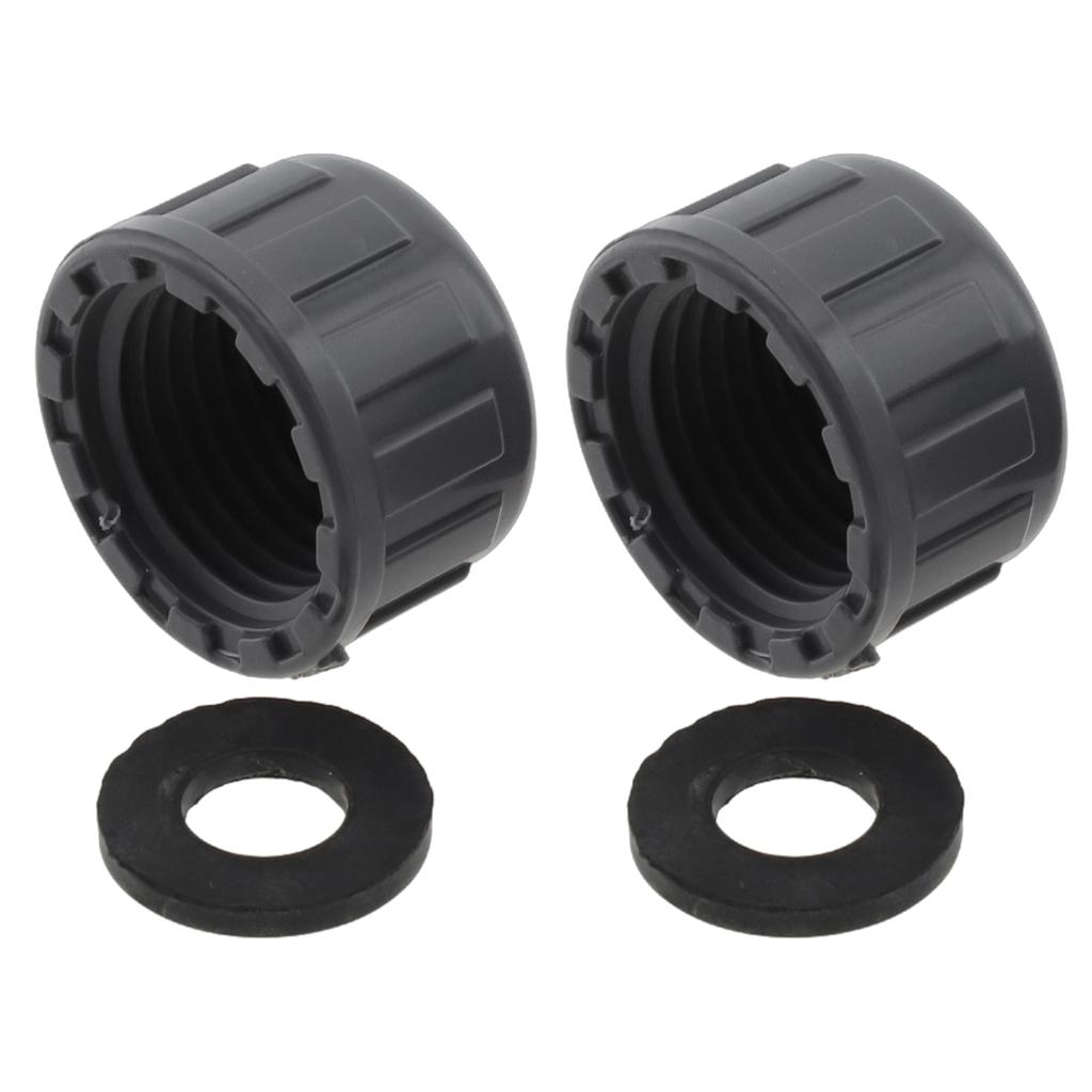 2pcs PVC Female Thread End Cap Connector 20mm/25mm/32mm Hose Connector With Rubber Seals Water Pipe Connector Fittings