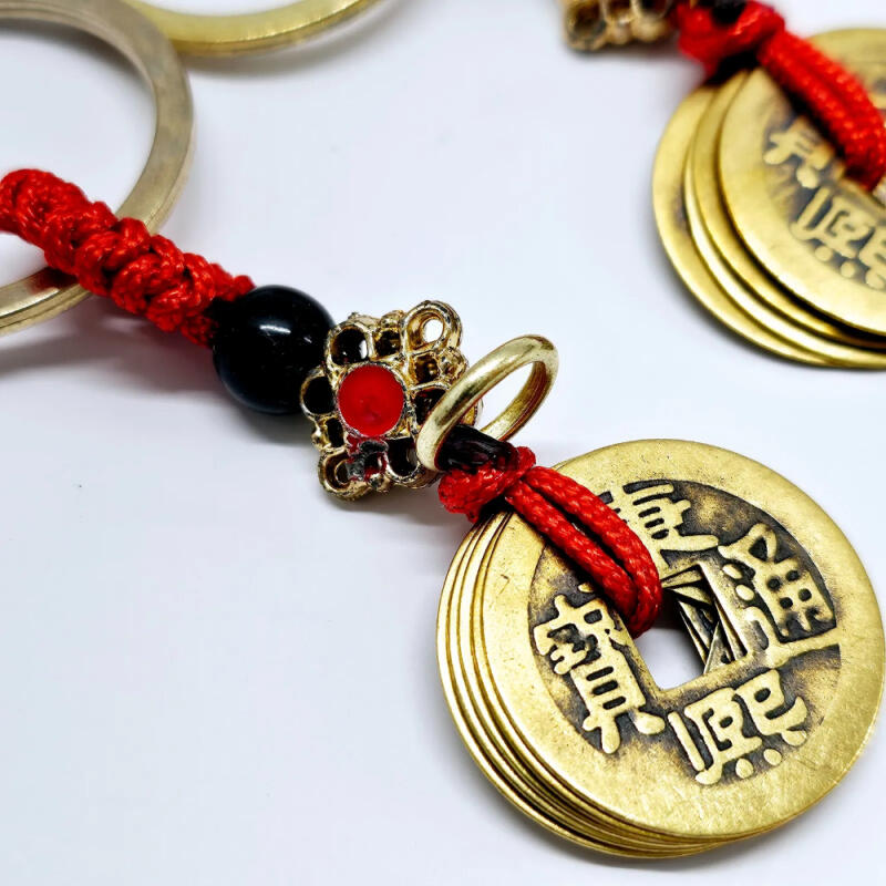 Good Luck Charm, Wealth Warding Off Evil Spirits, Coin Key Ring, Key Holder, Keychain