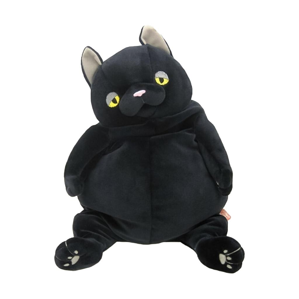 Morisaka Global Mochineko Plush Toy, Black (L) MONE-0350B