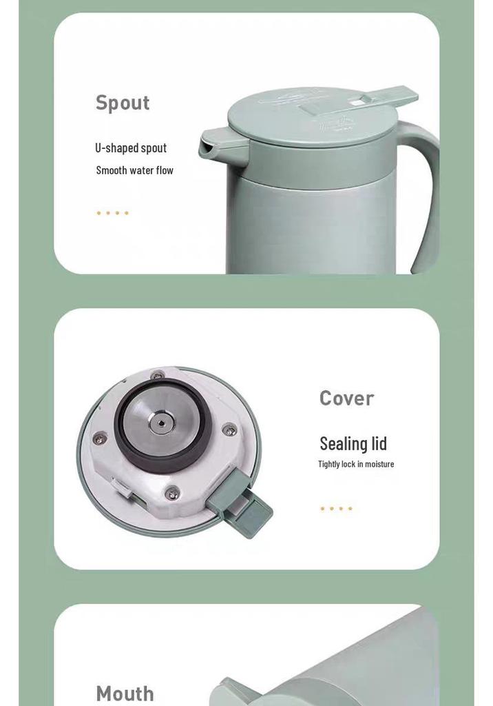 Isolierte Thermoskanne aus 316 Edelstahl für Zuhause & Büro - Wasserflasche mit großem Fassungsvermögen