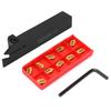 ZQ2020R 3 Lathe Grooving Turning Tool Holder   10pcs SP300 Carbide Inserts  Wrench