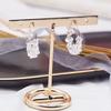 Simple Temperament Crystal Circle Earrings, Fashionable Design Sense Niche Earrings Women