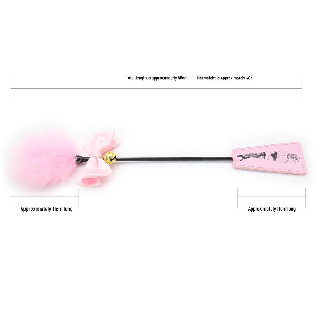 Double-Sided Feather Teasing Stick for Sensual Play and SM Training