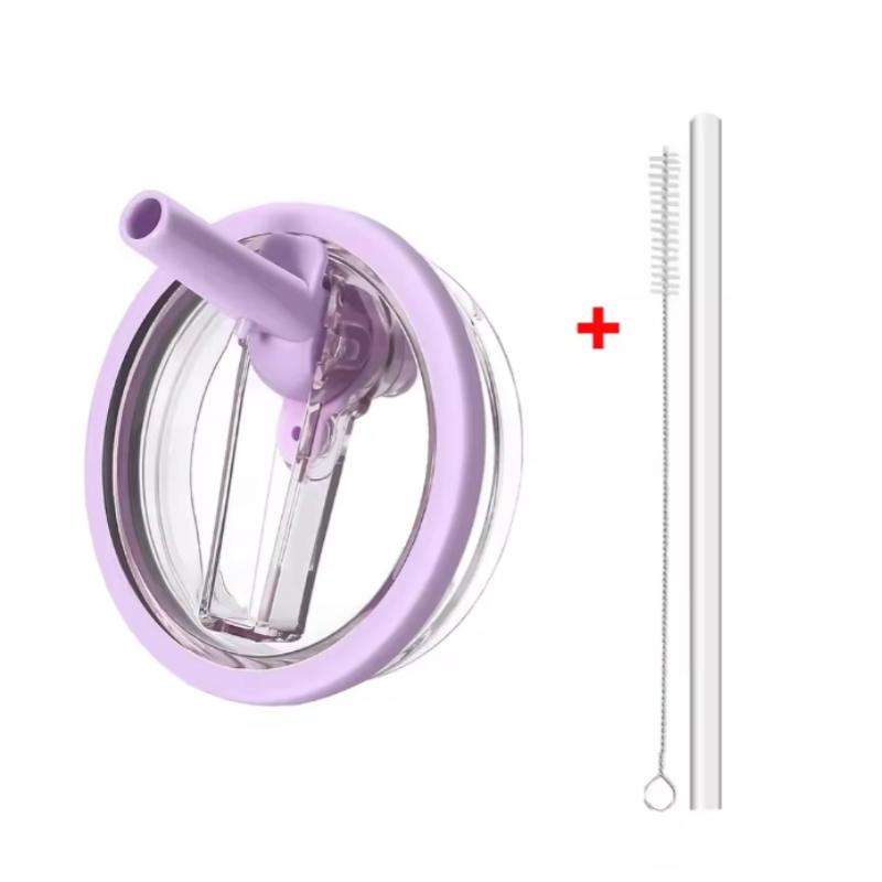 40oz Flip Straw Leak Proof Lid for 2.0 Tumbler Lid Replacement for Stanley Cup Accessories Straw Cover Cleaning Brush with Straw
