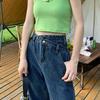 150 Retro High-Waist Wide-Leg Jeans for Women - XS, Height-Enhancing