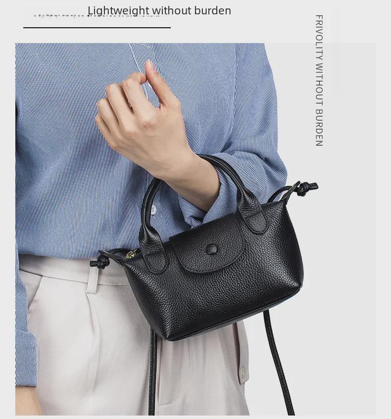 Mini borsa a tracolla in vera pelle – Borsa a tracolla quadrata alla moda da donna