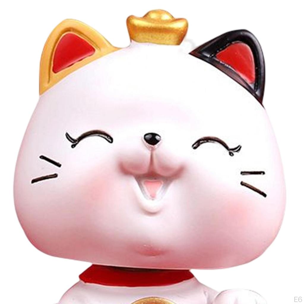Cat Figurine Art Decorative Display Ornament Kitten Statue for Desk Chinese Year Gifts Car