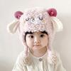 Baby hat autumn and winter cute lamb baby plush ear protection hat warm thickened boys and girls pullover hat winter