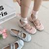 Moda Mulheres Fofos Ballet Sapatos Solteiros Lolita Bico Redondo Sapatos Mary Jane Moda Senhoras Salto Alto Tira Cruzada Bombas Elegantes Sapatos de Vestido