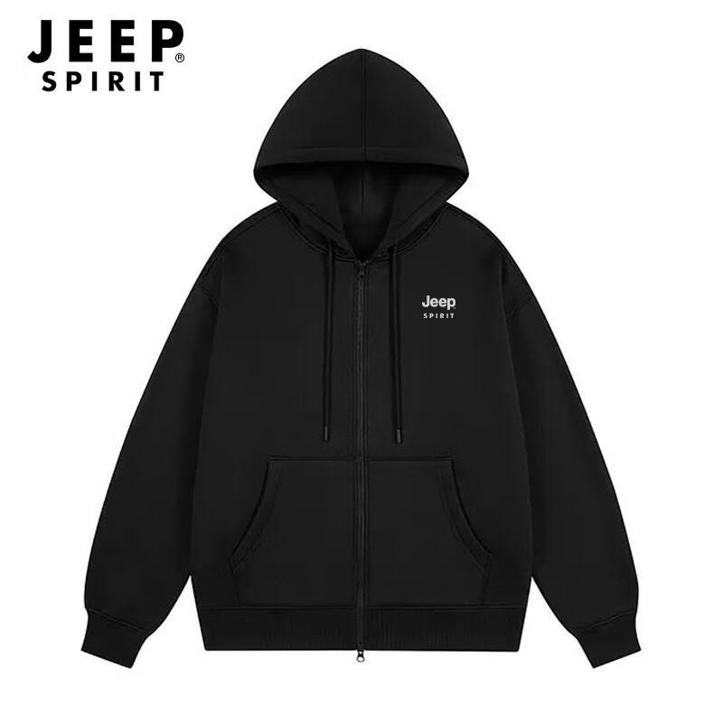 JEEP SPIRIT Men's Casual Hooded Cardigan Jacket