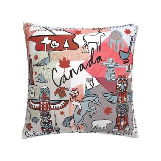Nordic Graffiti Cushion Cover, Linen Pillow Cover, Sofa Cushion Cover Decoration 40x40 45x45 50x50 60x60, Can Be Customized