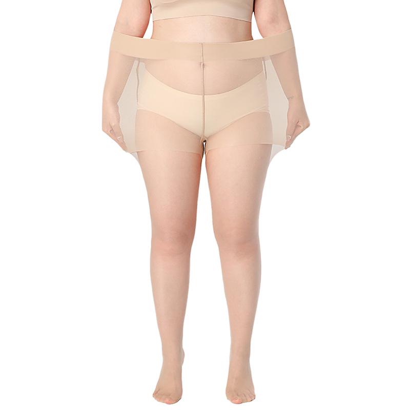 Plus Size Women's Ultra-Elastic Summer Stockings - Durable, Snag-Resistant, Flesh-Colored Pantyhose
