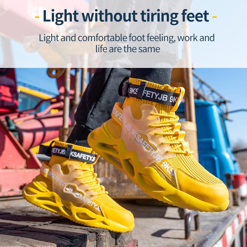 36 -50 Work Boots Indestructible Safety Shoes Men Steel Toe Shoes Puncture -Proof Sneakers Male Footwear Shoes Adult Work Shoes