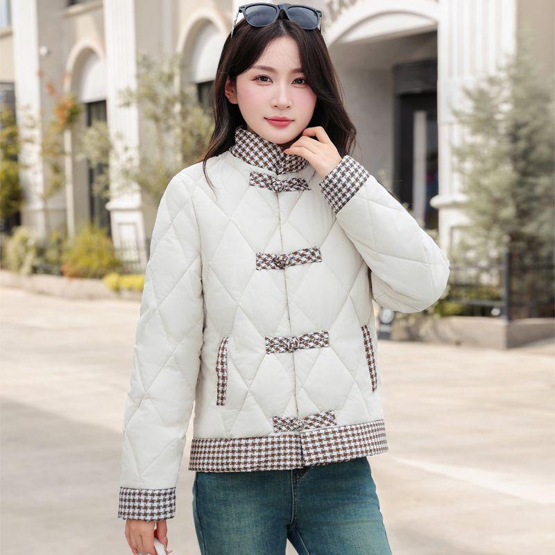 Lightweight Short Padded Coat Women Chinese Style Autumn Fashion Quilted Jacket