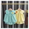 Ensembles de vêtements d'été bébé fille mignon fruit coton filles plaid douce princesse 2 pièces costume vêtements pour enfants enfants robes
