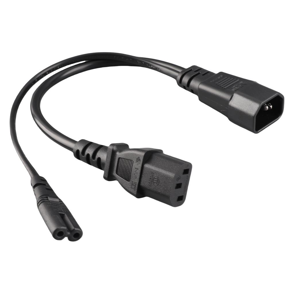 IEC320 C14 Male to C13 C7 Female Power Cord Water Proof IEC320 Power Cable for Projectors 100‑250V 32cm