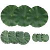 Pack Of 9 Artificial Floating Foam Lotus Leaves Water Lily Pads Ornaments Green
