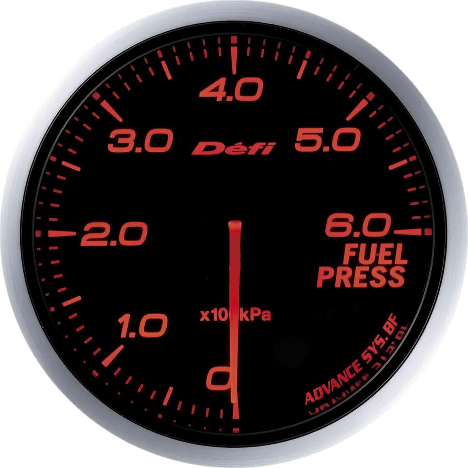 Nippon Seiki Defi ADVANCE Fuel Pressure Gauge DF10302 (Defi-Link BF) (Amber Red)