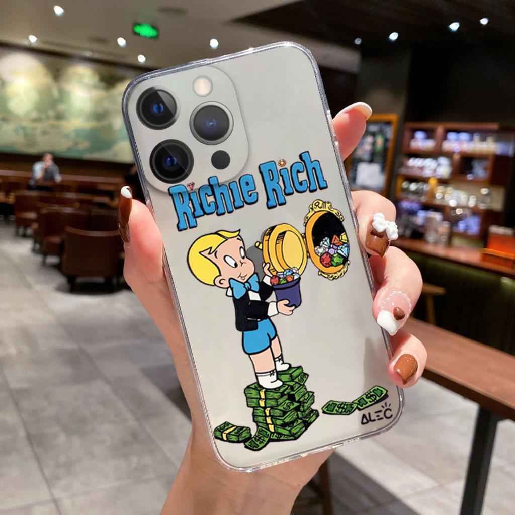 Catoon Dollar Alec Monopoly Phone Case For iPhone 16 15 14 13 12 11 Pro Max XS X XR 7 8 SE Shockproof Bumper Back Cover