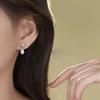 925 Sterling Silver Earrings For Women Trendy Geometric Blue OVal Stone Earring Jewelry Prevent Allergy Party Gift Accessories
