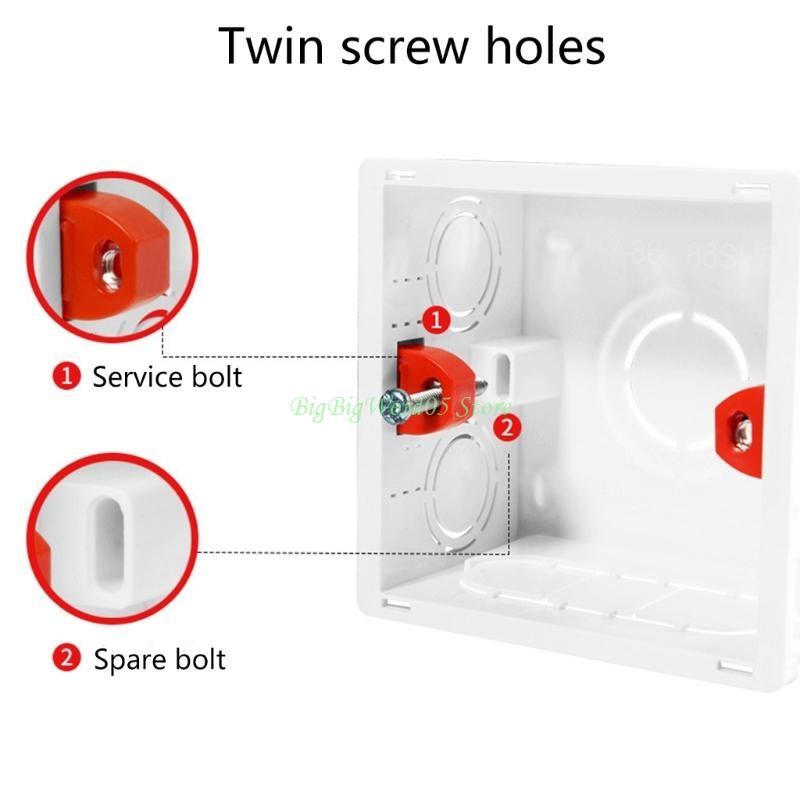 24TE 86-Type PVC Junction Box Wall Mount Cassette For Switch Socket Base