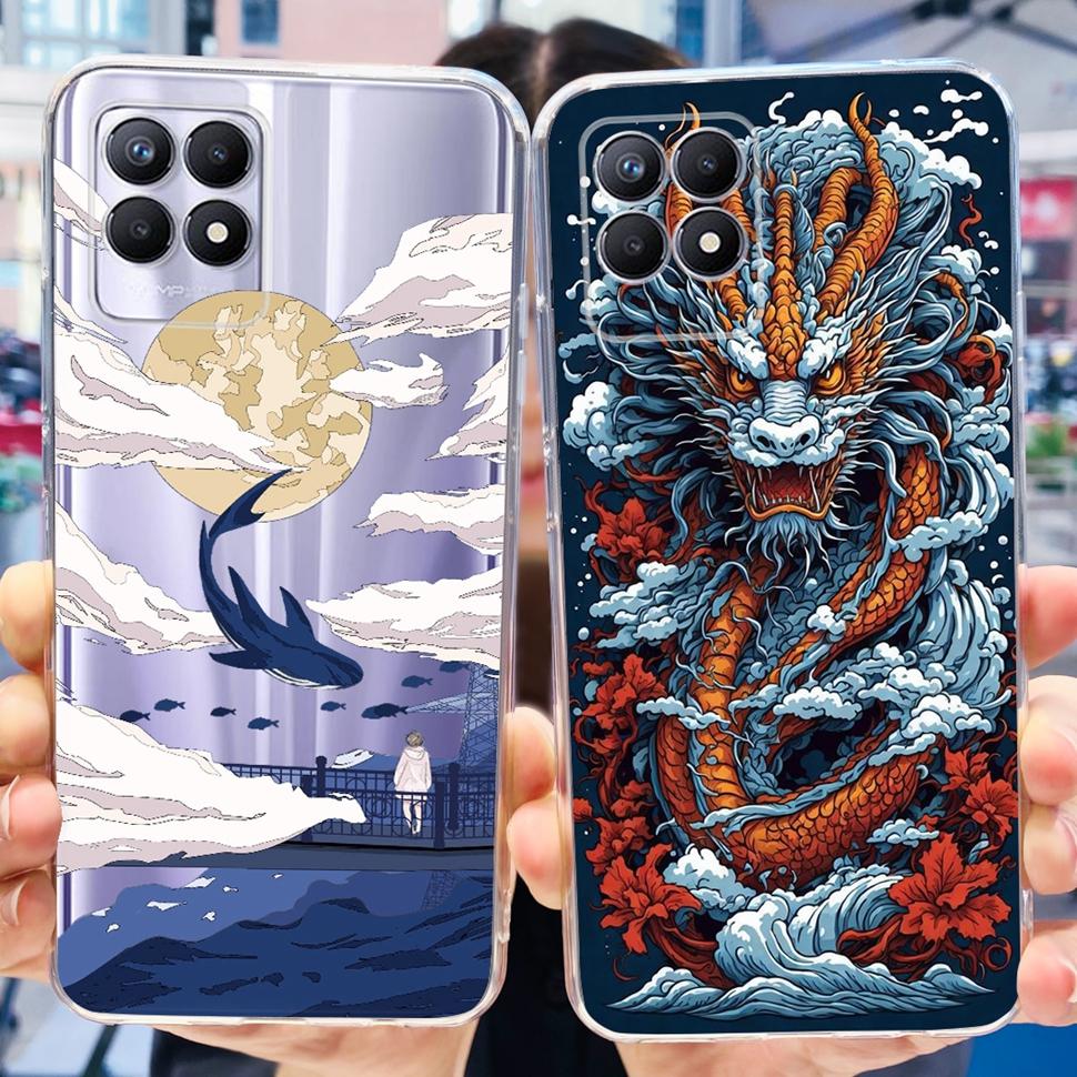 For Realme 8i Case Realme8i RMX3151 Cute Panda Cartoon Cover Soft Silicone Case For Oppo Realme Narzo 50 Narzo50  Fundas Capa