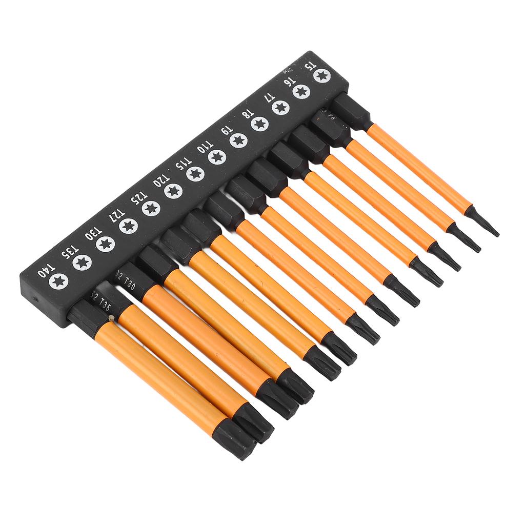 13-teiliges 75mm Stern-Bit-Set S2 Legierter Stahl 1/4 Zoll Sechskantschaft Schraubendreher-Bit-Set T5 T6 T7 T8 T9 T10 T15