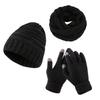Knitted Hat, Scarf And Gloves Three-piece Set Knitted Imitation Cashmere Wool Scarf And Hat Set