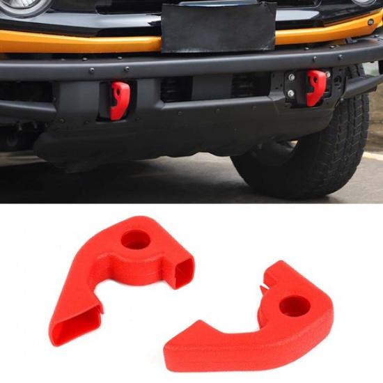 2Pcs Front Bumper Tow Hook Cover Trim Protector Shell Trim For Ford Bronco +