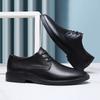 Fashion Genuine Leather Men Business Casual Shoes Luxury Brand Derby Shoes Soft Soled Formal Dress Shoes Pointed Wedding Oxford Footwear