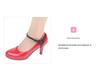 Women's High Heels with Anti-Drop Leather Straps and Shoelace Buckle