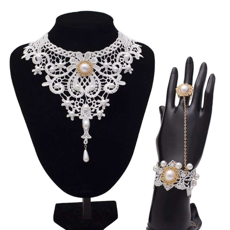 Elegant Lace Gothic Necklace with Blood Drop Pendant Women Choker Halloween Neck Chain Choker Retro Punk Accessories