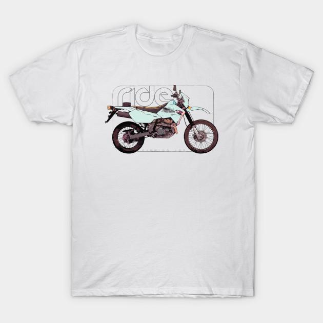 Men Black Print T-shirt Ride Suzuki Dr-Z400 Cyber No-Cut Transfer Paper Print Cotton Tshirt L