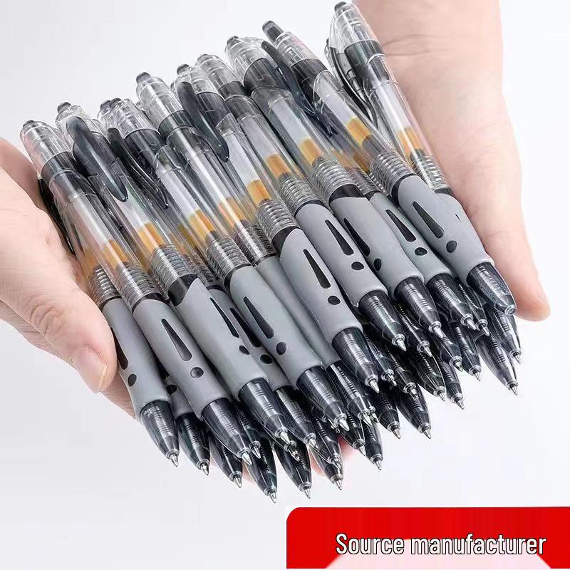 Black/Red GP1008 Ballpoint Pen for Students and Offices - Refillable, Press-Action Design for Writing and Signing