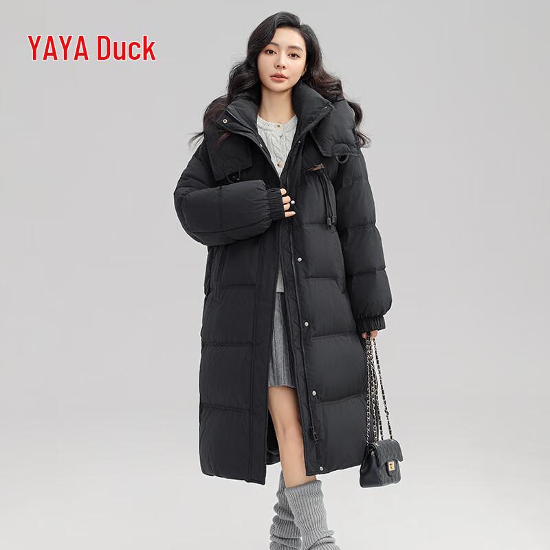 YAYA Women's 2024 Long Hooded Down Jacket