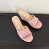 Fashion Fashion Platform Ladies Wedges Slippers Shoes Round Toe Footwear Thick Soled Women Wedges Slippers Shoes Female Slides Sandals