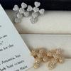 Diamond Cross Stud Earrings - Elegant, Versatile, High-End Design
