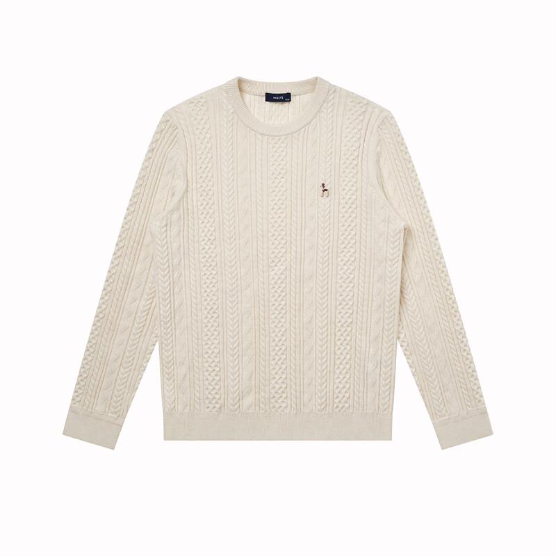 HAZZYS Men's Cable Knit Cotton-Wool Blend Sweater