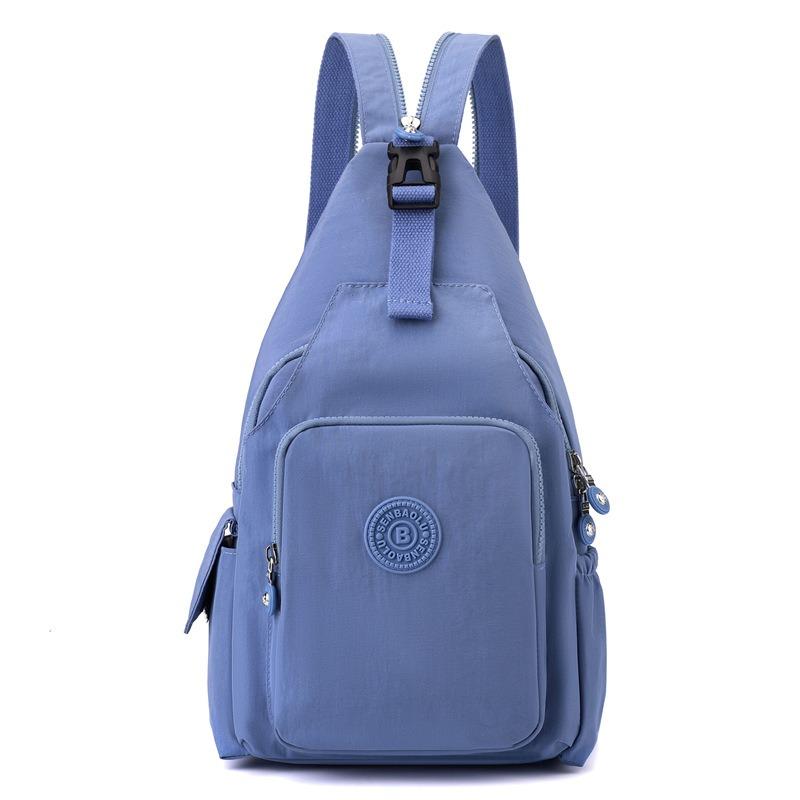 New Versatile Shoulder Crossbody Bag Lightweight Nylon Bag Multifunctional Men's and Women's Backpack Leisure Travel Breast Bag