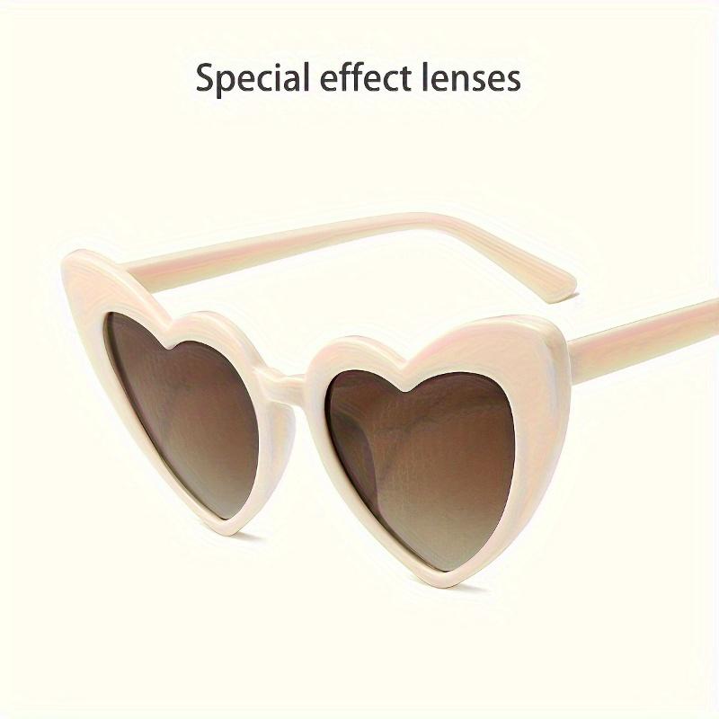 Festive Love Heart Light-Up Sunglasses - Stylish Novelty Glasses Perfect For Christmas & Parties Suitable For Decoration Women