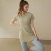 Sommer Modisch Einfarbig Rundhals Damen Slim Fit Lauf-T-Shirt Yoga Lang Geschnitten Hüftbedeckendes Workout-Top