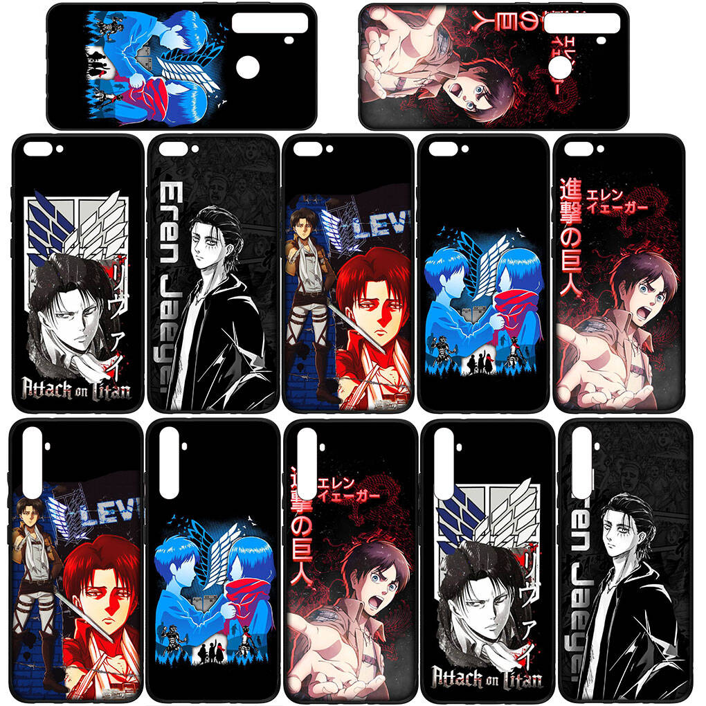 Cover for iPhone 17 16 15 Xiaomi Poco Redmi Note 14 13 12 Pro Max 9 16e Samsung Galaxy S25 S24 S23 OPPO Huawei Cartoon Attack on titan Levi Phone Case