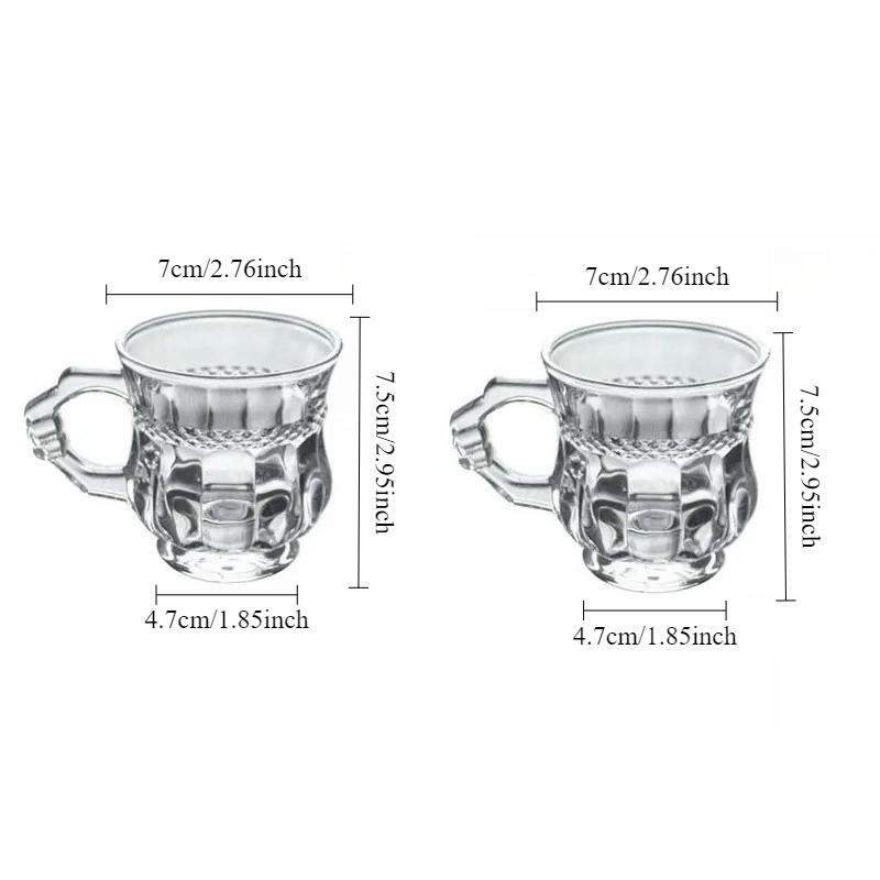 135ml/140ml Luxury Juice Milk Mugs Latte Mocha Coffee Cups Heat-resistant Water Mug Afternoon Tea Cup Vintage Foreign Wine Glass