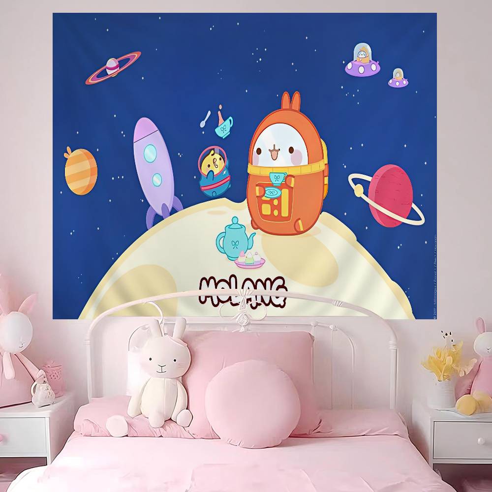 Cute Rabbit Mmolang Colorful Tapestry Wall Hanging Bohemian Wall Tapestries Mandala Wall Hanging Sheets