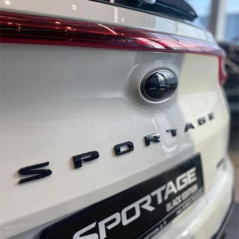 Car Styling ABS Letter Emblem Rear Trunk Body Badge Sticker Decal for KIA Sportage Exterior Accessories