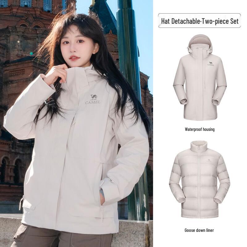 CAMEL Women s 3-in-1 Waterproof Hiking Jacket S
