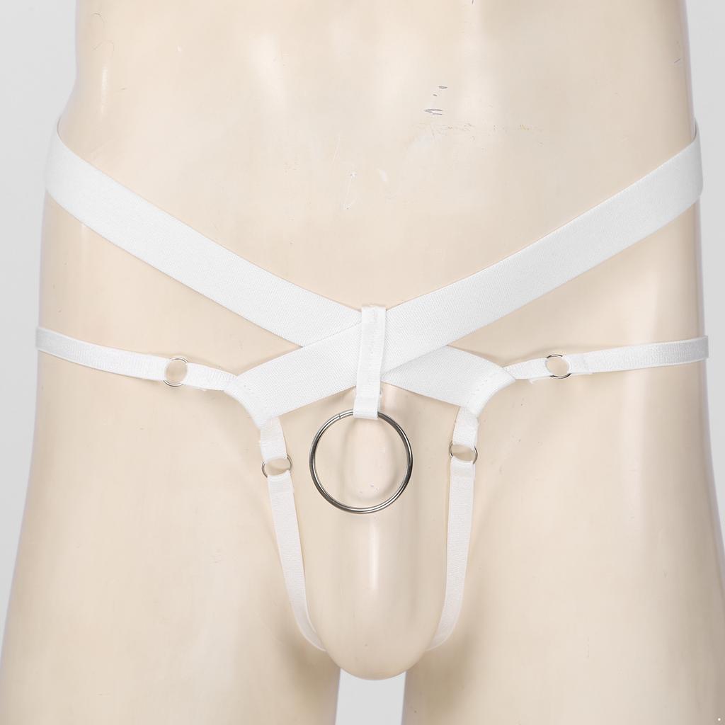 Men Hollow Out Strappy Thongs O Ring G-string Low Rise T-back Underwear