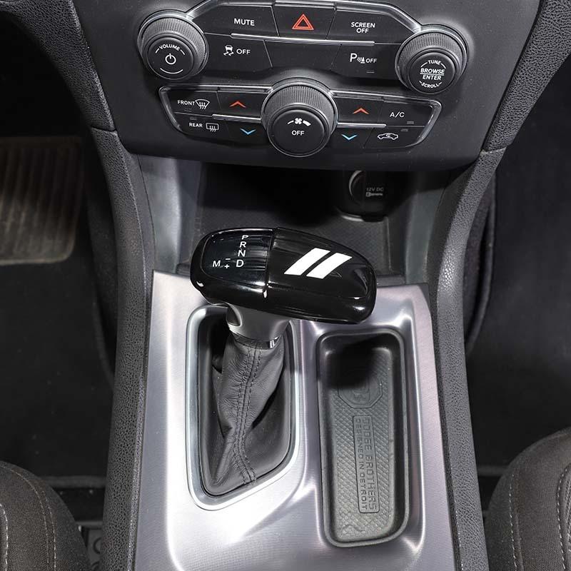 Car Gear Shift Panel Cover Gear Lever Protective Sticker For Dodge Charger For Dodge Challenger 2015 Up for Durango 2018 Up ABS Accessories