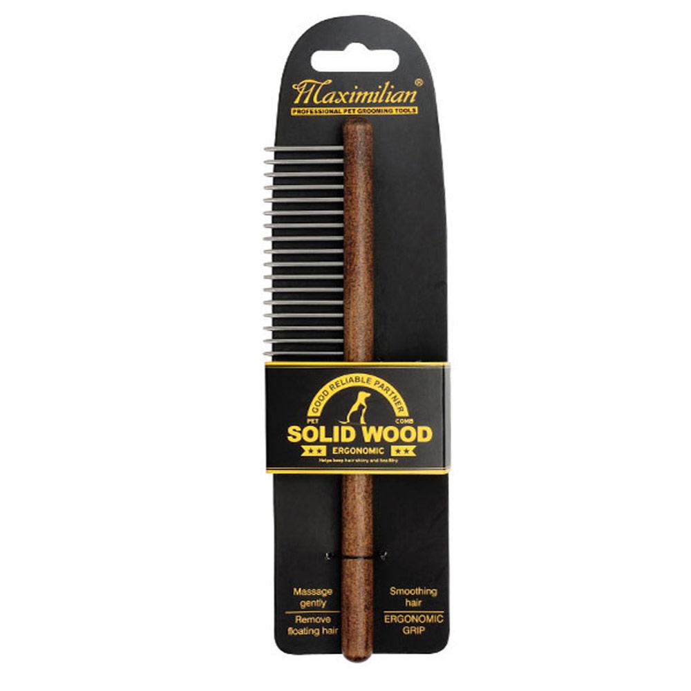 Pet Comb With Rounded Ends Stainless Steel Teeth For Long And Short Haired Cats Wooden Handle Cat Dog Combs Pet Grooming Tool
